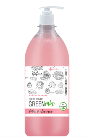 "Green mix" крем-мыло 530мл Лотос и алое вера
