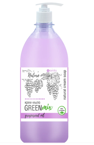"Green mix" крем-мыло 530мл Масло виногрд. косточки