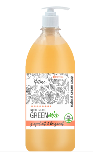 "Green mix" крем-мыло 530мл Грейпфрут и бергамот