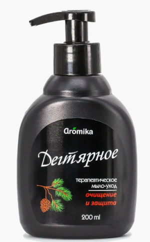"AROMIKA"крем-мыло 200мл дозат. ДЕГТЯРНОЕ очищение