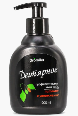 "AROMIKA" крем-мыло 200мл  дозат. ДЕГТЯРНОЕ питание