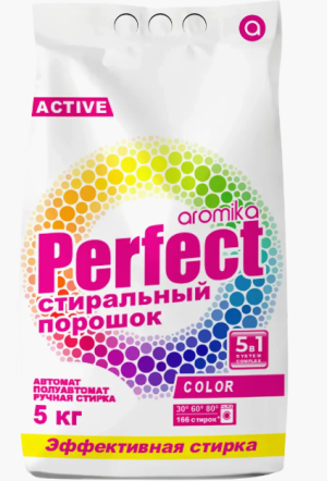 Порошок стиральный "PERFECT AROMIKA"  COLOR ПП пакет 5кг