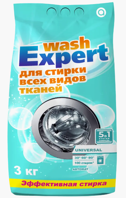 Порошок стиральный "WASH EXPERT"   UNIVERSAL automat ПП пакет 3кг
