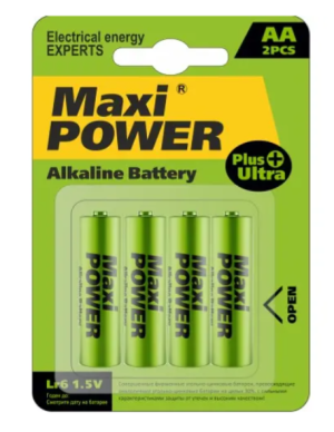Батарейки  MAXI POWER   LR6, AA SIZE(1.5V), 4РСS/BLISTER CARD