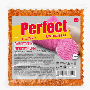 PERFECT  Салфетка из микрофибры  универсальная 1шт  30*30  UNIVERSAL