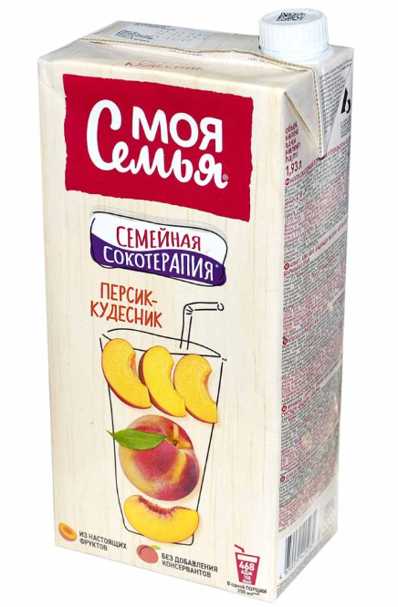 Моя семья напиток сокосодержащий Персик-Кудесник 1,93л