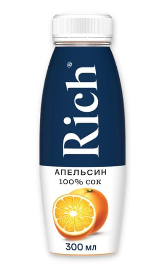 Рич Апельсиновый сок 100% 300мл