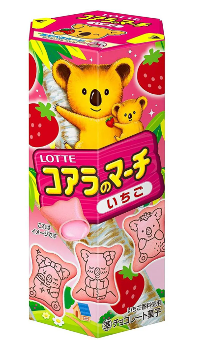 Печенье Кoalas March Strawberry с клубн-крем начинкой 37гр