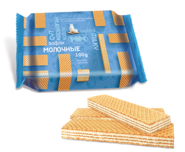 Вафли Молочные 100гр Рахат