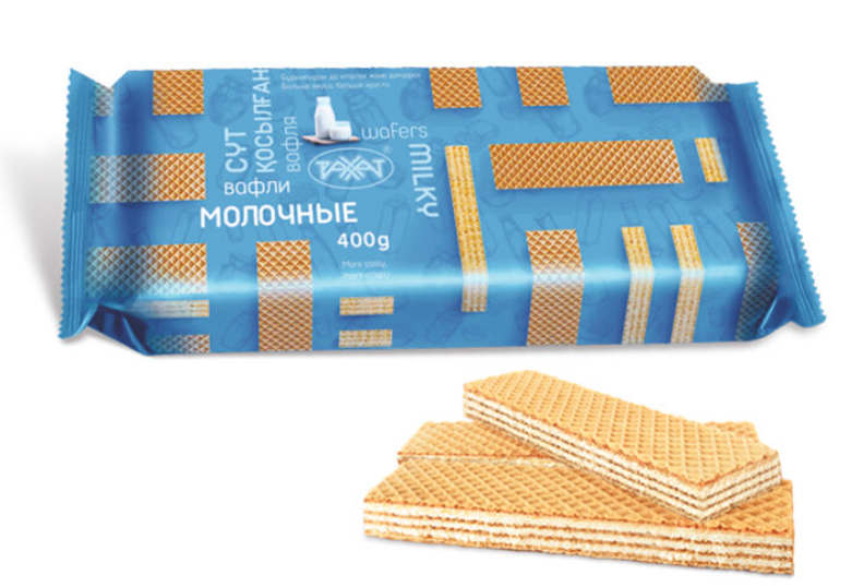 Вафли Молочные 400гр Рахат