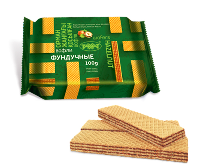 Вафли фундучные  100гр Рахат