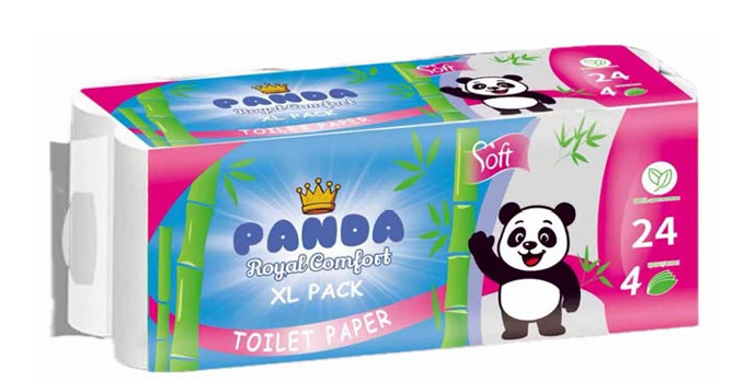 Туалет.бумага 4слоя 24рул  Panda Royal Comfort XL Pack