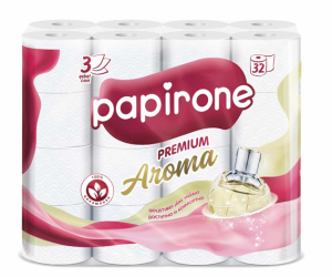 Туалетная бумага «Papirone Aroma» 3слоя 32рулон.