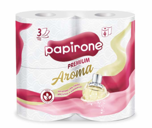 Туалетная бумага «Papirone Velvet Aroma» 4слоя 4рулон.