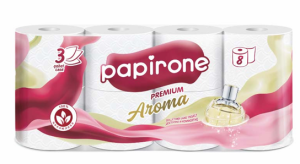 Туалетная бумага «Papirone Aroma» 3слоя 8рулон.