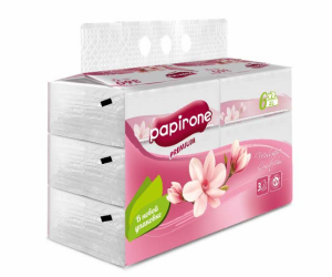 Салфетки вытяжные Papirone «Магнолия» 3слоя, 120л*6шт