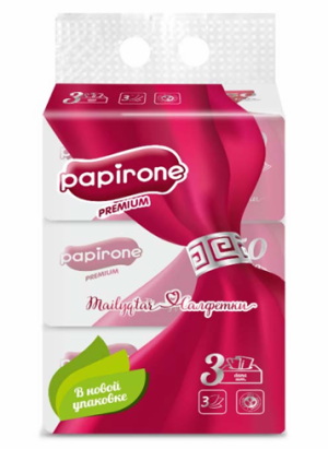 Салфетки вытяжные Papirone «Кольцо» 3слоя, 150листов*3шт