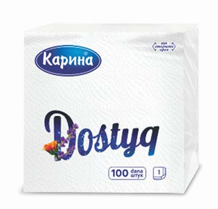 Салфетка "Dostyq" 100листов белая