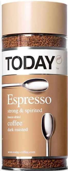 Today Espresso сублимированный 95гр (100%Арабика)