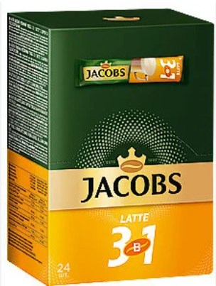 JACOBS MONARCH 3B1 LATTE MILD 314гр
