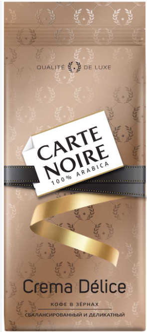 CARTE NOIRE CREMA DELICE 230гр кофе в зернах