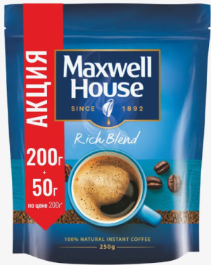 MAXWELL HOUSE 200гр+50гр дойпак