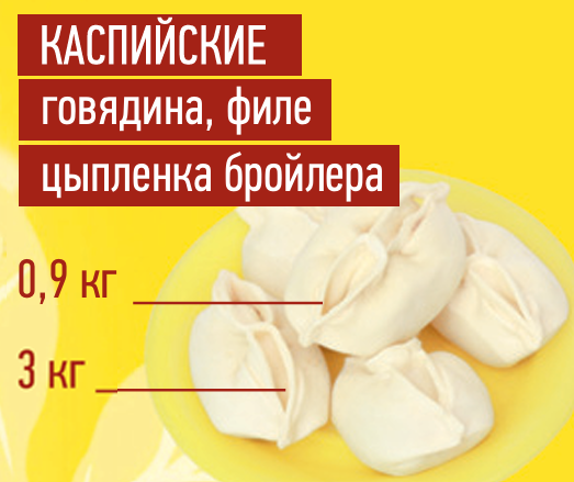 Манты «Каспийские» 3кг Акнар