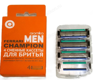 FRESH FOR MEN сменная кассета  FERRARI CHAMPION 4шт тройное лезвие