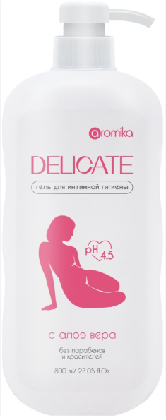 Delicate гель для интимной гигиены 800мл Алоэ вера