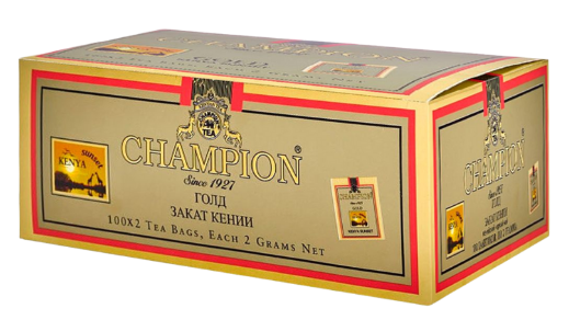 Champion Закат Кении 100шт, черный пакетированный чай