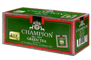 Champion 25шт, зеленый листовой пакетированный чай