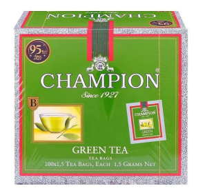 Champion 100шт, зеленый листовой пакетированный чай