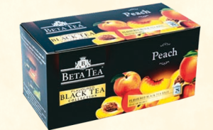 Beta Tea 25шт черный мелколистовой чай с ароматом персика пакетированный