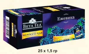 Beta Tea 25шт черный мелколистовой чай с ароматом ежевики пакетированный