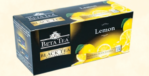 Beta Tea 25шт черный мелколистовой чай с ароматом лимона пакетированный
