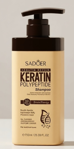 Шампунь 750мл против перхоти Sadoer Keratin Repair Keratin Polypeptide