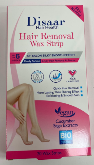 Восковые полоски Disaar Hair Removal Wax Strip для депиляции 20шт