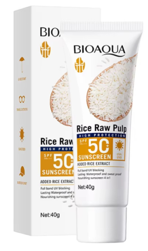 Солнцезащитный крем для лица 40гр BIOAQUA Rice Raw Pulp SPF 50