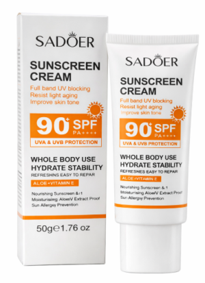 Солнцезащитный крем 50гр SADOER SPF90+ PA++++