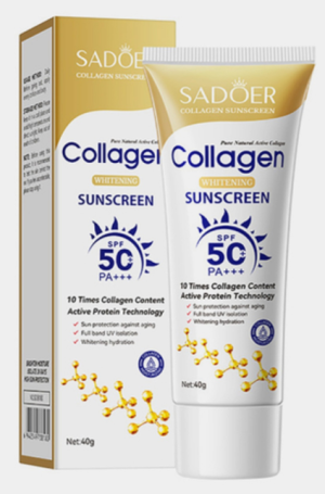 Солнцезащитный крем 40гр Sadoer Collagen Whitening Sunscreen SPF 50 PA+++