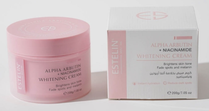 Осветляющий крем для лица 200гр Estelin Alpha Arbutin+Niacinamide Whitening Cream