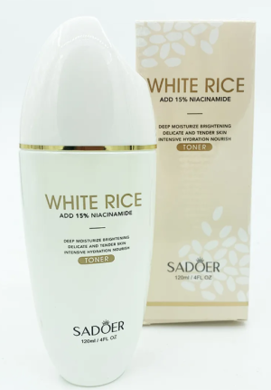 Осветляющий тонер для лица 120мл Sadoer White Rice