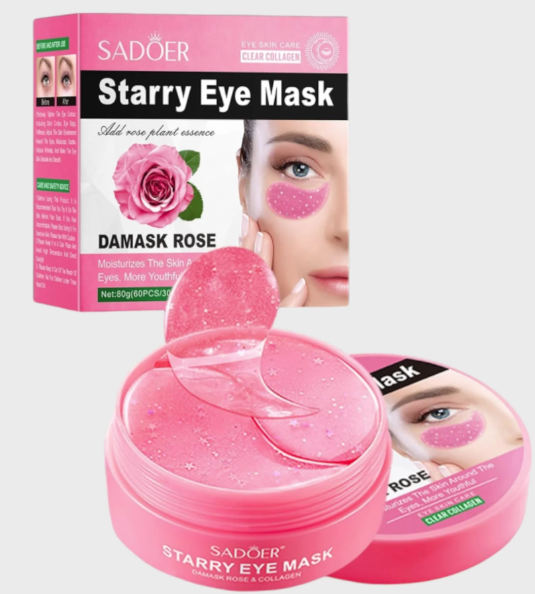 Патчи SADOER гидрогелевые Damask rose от темных кругов 60шт