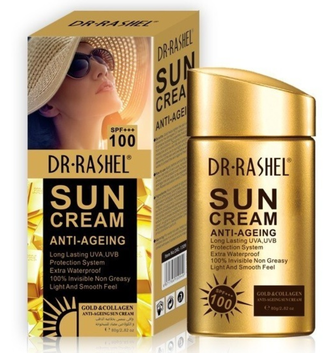 Солнцезащитный Крем Dr.Rashel Anti Aging SPF+++100 80гр для лица и зоны декольте