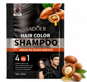 Шампунь-краска Sadoer Hair Color Shampoo Argan oil Black 4в1