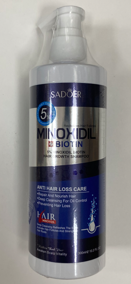 Шампунь 300мл SADOER 5% Minoxidil Biotin Hair Growth Shampoo+5% Миноксидил Биотин