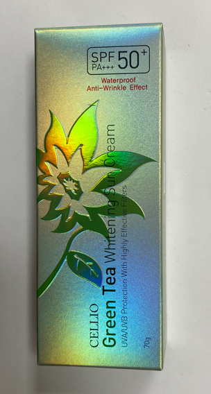 Солнцезащитный крем Cellio Sun Cream Tea Whitening SPF50 70гр