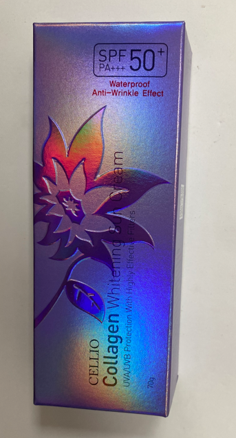 Солнцезащитный крем Cellio Sun Cream Collagen Whitening SPF50 70мл