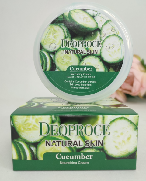 Крем для лица и тела 100мл Deoproce Natural Skin Cucumber Nourishing Cream