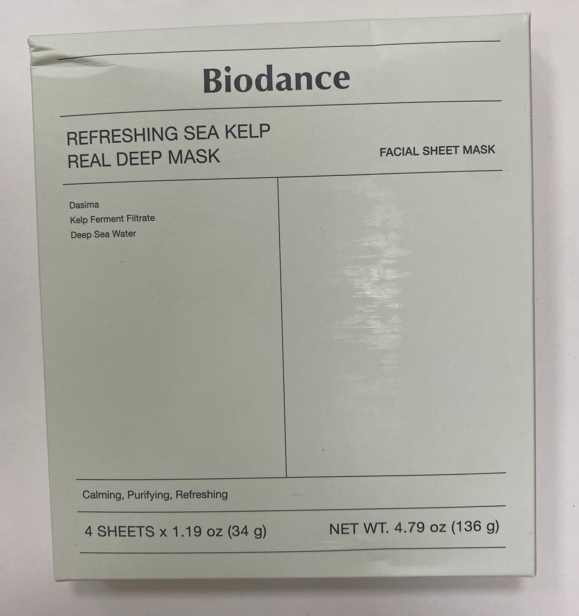 Освежающая гидрогелевая маска для лица Biodance под названием Refreshing Sea Kelp Real Deep Mask